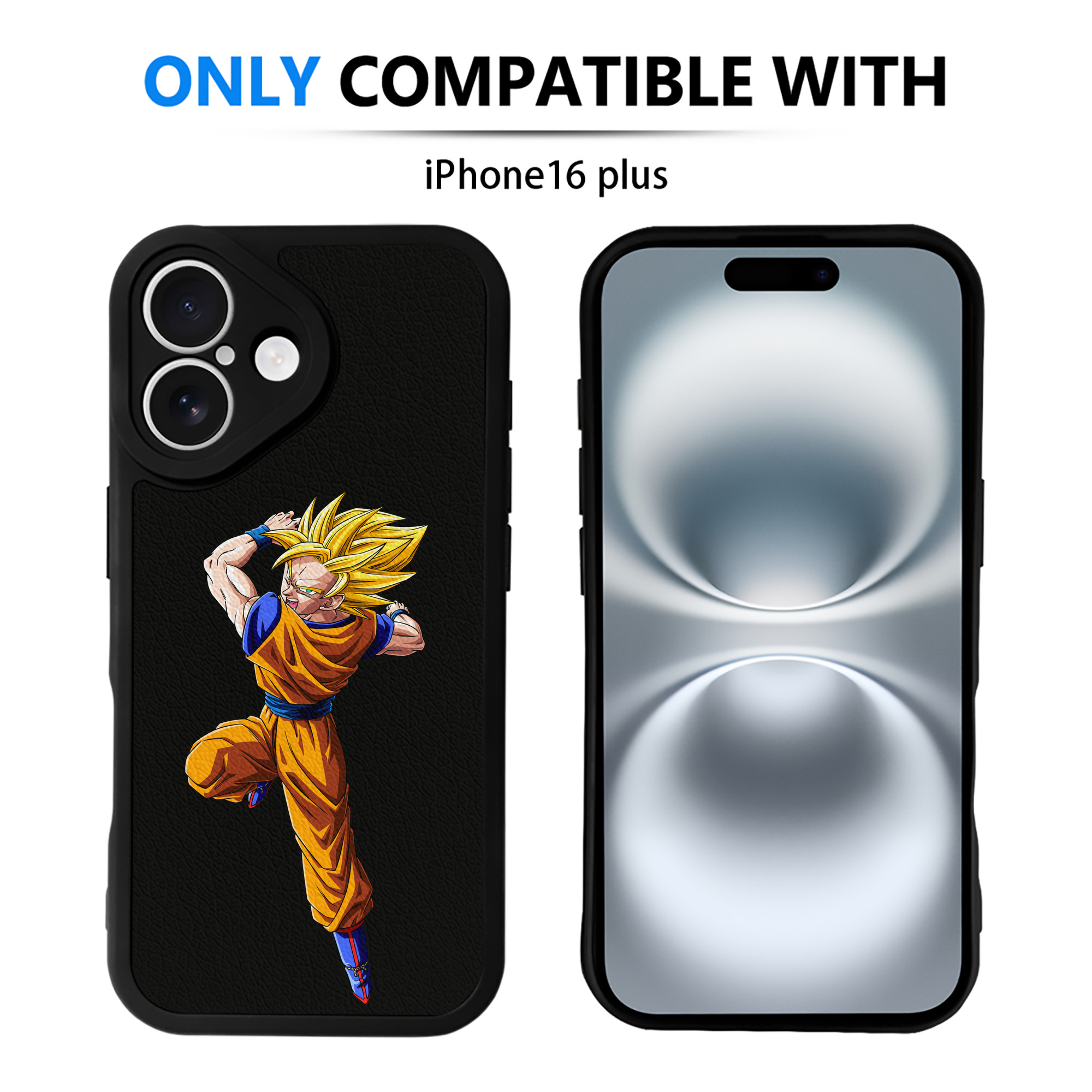 （画像用） ドラゴンボール 孫悟空（そん ごくう）Son Goku カカロット DRAGON BALL Kakarotto 【iPhone 16シリーズ対応】シリコンスマホケース（レザー調） 材質：シリコン
